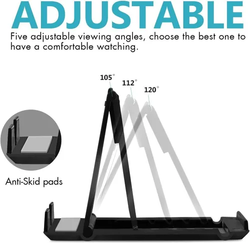 Vista 4 de COOLOO Soporte para teléfono celular, paquete de 4, soporte para tableta multiángulo, soporte universal para escritorio, teléfono compatible con 13