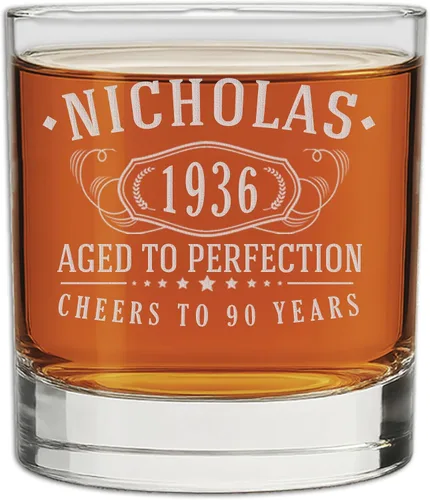 Vista 26 de Vintage 2005 Grabado 11oz Whisky Glass 21st Birthday Regalos para él ella 2-Claro