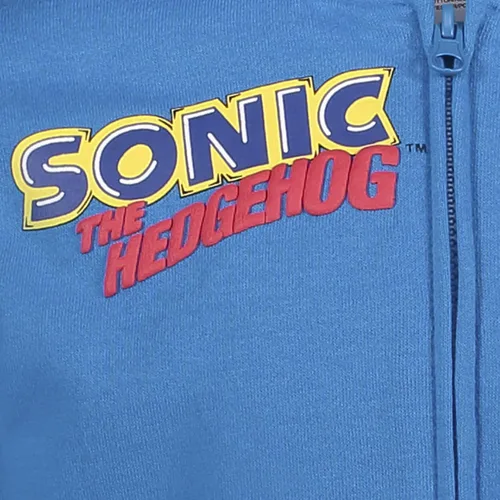 Vista 6 de SEGA Sonic the Hedgehog Shadow Knuckles - Sudadera con capucha y cremallera para niños pequeños y grandes