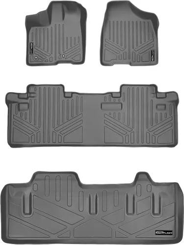 Vista 43 de MAXLINER - Juego de tapetes de piso de ajuste personalizado de 3 filas para Toyota Sienna 2011-2012
