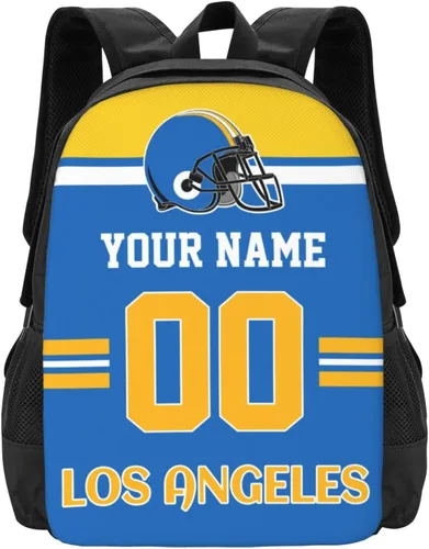Vista 16 de Mochila de estilo de fútbol personalizado Mochila personalizada con nombre y número Mochilas personalizadas de alta capacidad bolsa regalos, Arizona