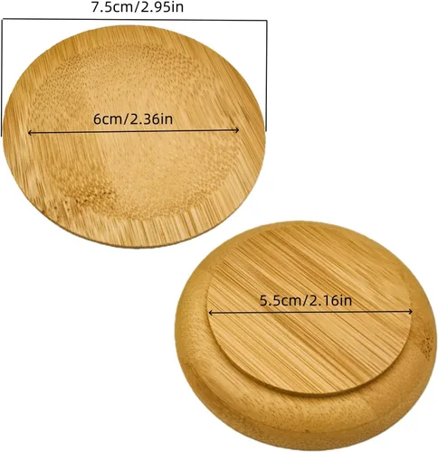 Vista 2 de 4 posavasos de bambú de mosaico para manualidades, bandejas de base en blanco, posavasos para beber, posavasos para plantas, placa de arte