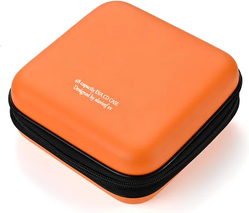 Vista 17 de LIOVODE Funda para DVD, estuche de CD EVA, organizador de almacenamiento, portátil, protector de DVD, soporte para billetera para coche CD Holder