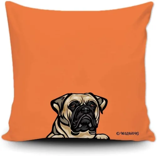 Vista 21 de Funda de almohada para perro, divertida funda de almohada para sofá, cama, decoración del hogar, 20 x 20 pulgadas Bull Terrier-1-10