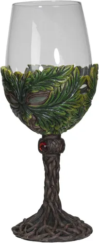 Vista 4 de SUMMIT COLLECTION Mythical Forest Spirit Greenman Deity, copas de vino de 16 onzas líquidas, cáliz para decoración del hogar