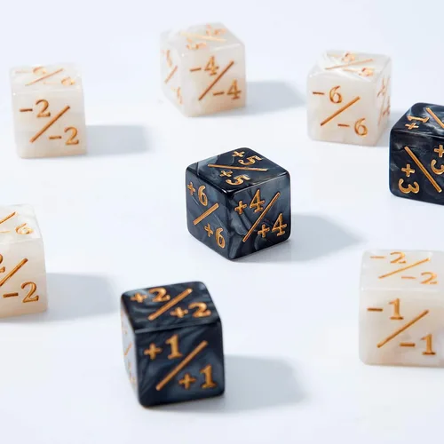 Vista 4 de Sumind 24 piezas contadores de dados de vida de Magic - contadores +1/+1 de comandante, fichas de refuerzo, dados de 6 lados, contador de lealtad