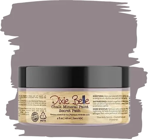 Vista 145 de Pintura para muebles con acabado de tiza Dixie Belle Paint Company - Amatista (4oz) - Pintura mineral de tiza chic púrpura profundo mate