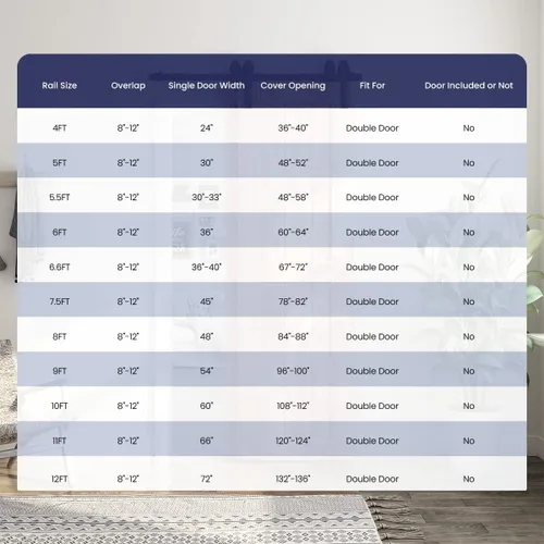 Vista 5 de SMARTSTANDARD Kit de herramientas para puerta corrediza de granero de 4 pies, para puertas de madera dobles - Riel único - Suave y silencioso