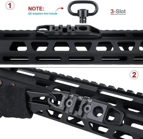 Vista 4 de Aecktech Compatible se ajusta a los rieles MMlocks/KKeymods, accesorios de sección de riel de aluminio de 3 ranuras, 7 ranuras, 11 ranuras