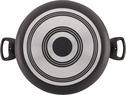 Vista 3 de Farberware - Olla de cocina antiadherente con tapa, 10.5 cuartos de galón - Negro
