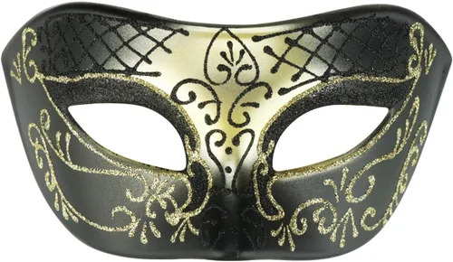 Vista 19 de Thmyo Half Face - Máscara de mascarada de carnaval veneciano para hombre, diseño vintage de Phantom of the Opera