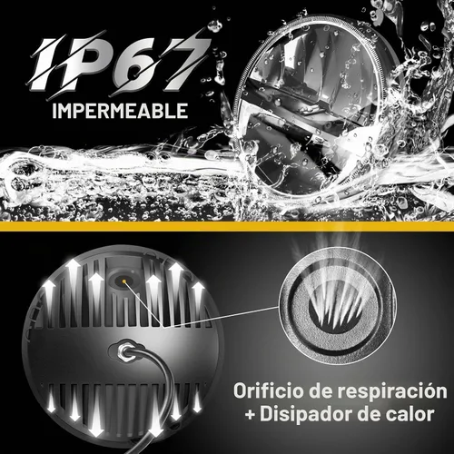 Vista 5 de Faros delanteros LED de WHDZ, Faro de 2PC 36W