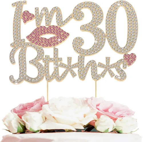 Vista 22 de ¡Soy el topper de pastel de cumpleaños número 15 divertido en oro y rosa con strass - ¡Feliz cumpleaños número 15, saludos a los quince años!