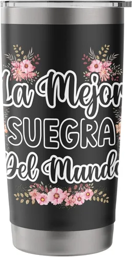 Vista 3 de La Mejor Suegra Del Mundo - Vaso aislado de acero inoxidable para suegra española