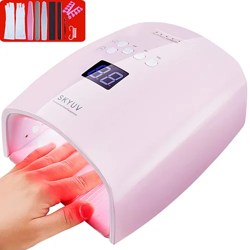 Vista 9 de Lámpara de uñas LED UV de secado más rápido, recargable de secado de esmalte de uñas, secador de uñas LED, sensor automático, luz profesional