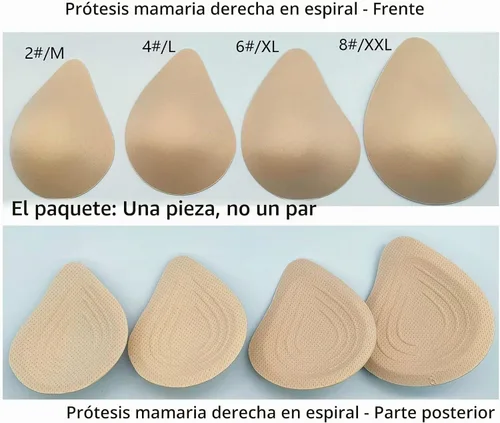 Vista 2 de Prótesis Mamaria de Algodón para Mastectomía Formas de Seno Almohadillas de Inserción para Sostén Ligera Ventilación Senos de Esponja Spiral