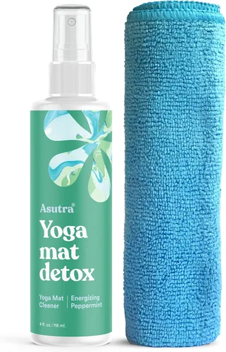 Vista 16 de Limpiador de colchoneta para yoga 100% natural y orgánico, SEGURO PARA TODAS LAS COLCHONETAS, no deja residuos pegajosos o viscosos, limpia