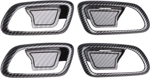 Vista 8 de x xotic tech Cubierta decorativa para manija de puerta interior, patrón de fibra de carbono, compatible con Jeep Grand Cherokee 2011 2012 2013 2014