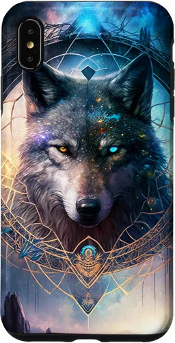 Vista 11 de Wolf Mystical Surreal Fantasy Funda para iPhone 17