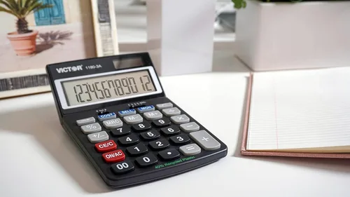 Vista 9 de Victor 1180-3A Calculadora de función estándar de 12 dígitos, batería y pantalla LCD de ángulo ajustable híbrida solar, ideal para escritorios