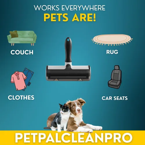 Vista 6 de Rodillo sin pelo: removedor reutilizable de pelo de mascotas para muebles, ropa y más