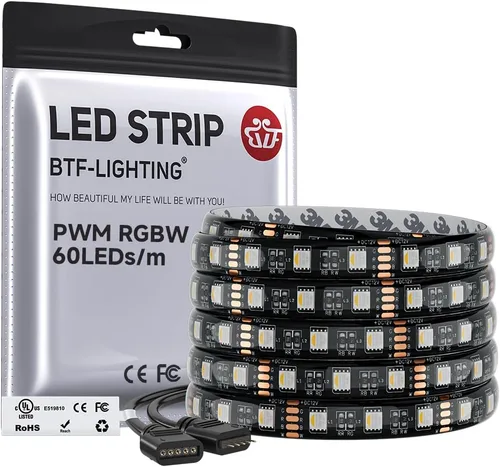 Vista 35 de BTF-LIGHTING RGBW LED Strip Cool White 16.4ft 60LED DC12V UL Listed IP30 RGB+blanco frío