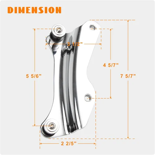 Vista 4 de Kit de hardware de acoplamiento cromado de 4 puntos Eumti para Harley Touring 2014-posterior, paquete de viaje de liberación rápida personalizada
