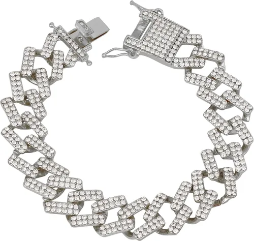 Vista 43 de Charles Raymond Bling-ed Out Ultimate Hip Hop Royalty Reloj para hombre con número romano de fácil lectura o indicadores de tiempo de diamantes
