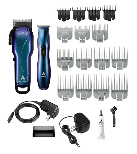 Vista 2 de Andis 560980 Kit de corte de cabello y barba edición limitada Galaxy Envy Li, afeitadora inalámbrica y cortadora de barba inalámbrica Slimline Pro