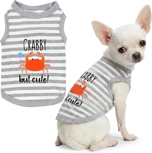 Vista 9 de Parisian Pet Camisa para perro – Camisas 100% algodón para perros pequeños – Chaleco negro sin mangas para cachorros – Ligero y transpirable Mejor