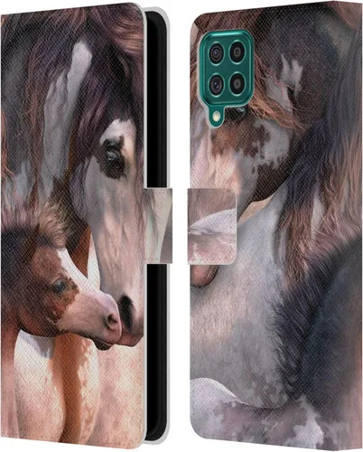 Vista 286 de Head Case Designs Officially Licensed Laurie Prindle A Morgan Christmas Western Stallion Leather Wallet Case Compatible with Samsung Galaxy A07 4G
