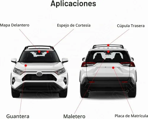 Vista 3 de Xpismii Kit de 11 luces LED blancas de 6000 K para interiores, repuesto para Toyota 4Runner 1996 1997 1998 1999 2000 2001 2002, con diagrama