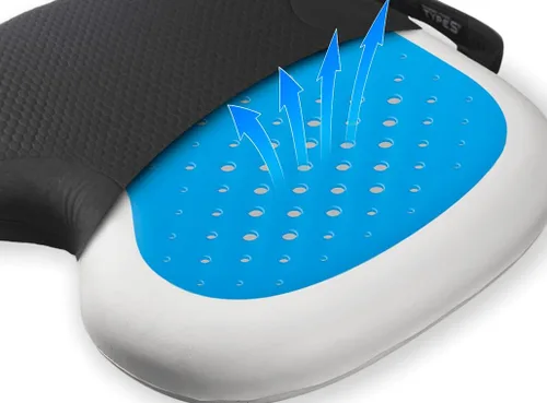 Vista 3 de Type S - Cojín de asiento de gel cómodo, paquete de 2, cojín de asiento de espuma viscoelástica mejorada para silla de oficina, asiento