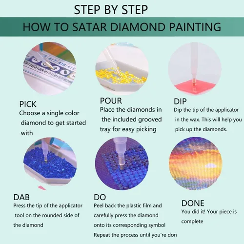 Vista 7 de YALKIN Kits de Pintura de Diamantes 5D para Adultos DIY Taladro Redondo Completo (11.8 x 15.7 pulgadas) Imágenes de Bordado Artes Pintar por Números
