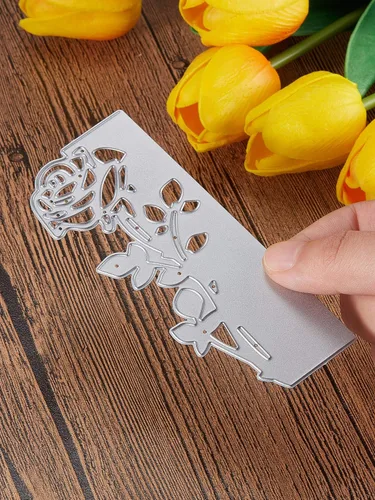 Vista 6 de Boao 3 piezas troqueladas, troqueles de metal para hacer tarjetas, álbum de recortes, tarjetas de papel en relieve, flores surtidas, cortes