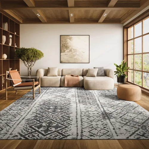 Vista 37 de SAFAVIEH Alfombra de área 8x10 - Colección Adirondack - Grande - Negro y plateado, diseño marroquí bohemio, no suelta pelusa y fácil de limpiar
