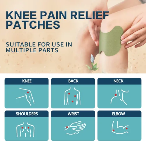 Vista 2 de Parche para aliviar el dolor de rodilla, 40 unidades, para rodilla, cuello, hombros, espalda y parche caliente de hueso sobre hueso, 8 horas