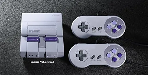 Vista 2 de W4W Mando a distancia compatible con Super Nintendo SNES - Conector de 7 pines - Paquete de dos controladores (paquete de 2)
