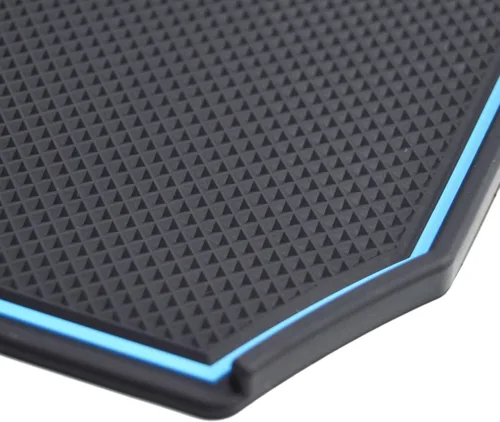 Vista 4 de Alfombrillas de silicona para Subaru Crosstrek Accesorios 2012-2017 Forester 2014-2018 XV Impreza 2012-2016 Interior Dash Pad Liner Azul recortado