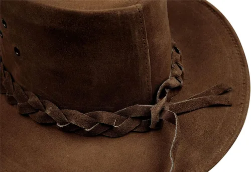 Vista 3 de Sombrero de vaquero occidental unisex australiano de gamuza real Outback Riding Dancing Classic