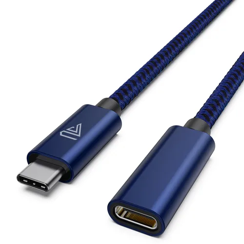 Vista 10 de Faracent Cable de extensión USB C (20Gbps/240W/1FT/0.3M), USB 3.2 tipo C 3.1 macho a hembra, extensión de carga y sincronización para iPhone 16 15