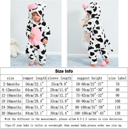 Vista 7 de Disfraces de animales para bebé unisex mameluco para Halloween
