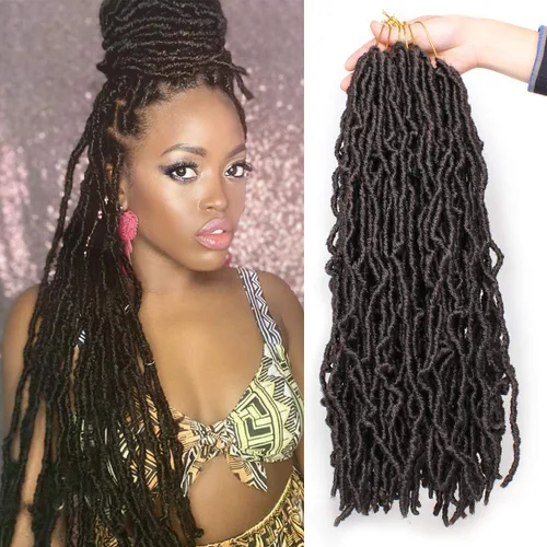 Vista 23 de Extensiones de pelo sintético, estilo diosa, rizado, ondulado, trenzas, pre-rizado, suave, para mujeres