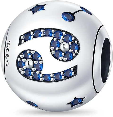 Vista 16 de Pandach 12 dijes de cumpleaños con signo del zodiaco de plata de ley 925 con piedra natal para mujer, pulsera, collar, pulsera, regalo para mujeres