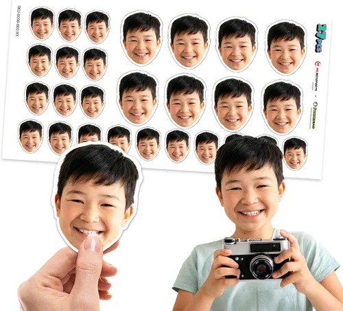 Vista 11 de MC MOTOPARTS Juego de 4 calcomanías de vinilo con diseño de imagen de fotos personalizadas, para niños, niños, niñas, bebés, bonitas imágenes