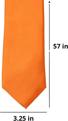 Vista 299 de tiemart Corbata de color sólido para hombre Longitud estándar