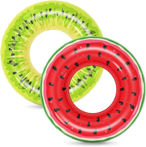 Vista 8 de Jasonwell Flotador Gigante de Kiwi para Fiesta en la Piscina, Flotadores Inflables para Piscina, Balsas de Tubo con Válvulas Rápidas, Decoraciones