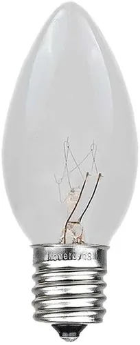 Vista 4 de Novelty Lights Paquete de 25 focos de repuesto para cadena de luces de navidad para exterior, 5 vatios.