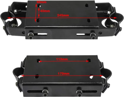 Vista 2 de Placa de montaje de motor de bicicleta de 4 tiempos UAUS de servicio pesado ajustable para bicicleta motorizada de gas de 49 cc, 79 cc, 212 cc de 4