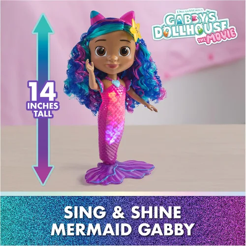 Vista 2 de Muñeca de sirena de Gabby's Dollhouse Movie con diseño de sirena, multicolor, 6074338